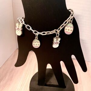 Easter Bunny & Egg Charm Bracelet - Russ Berrie